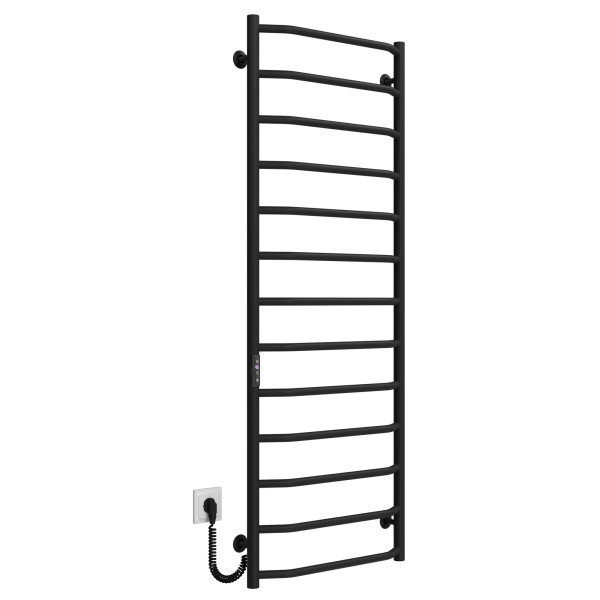 Elektrischen Handtuchwärmer kaufen Trapezium P13 500х1400 Deffi edelstahl (Schwarz, JD03, Linker Anschluss) 