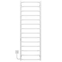 Elektrischer Handtuchwärmer Trapezium P14 500х1500 Deffi edelstahl (Weiss, WD03, Linker Anschluss)