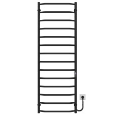 Electric heated towel rail Trapezium P14 500х1500 Deffi stainless steel (Black, JD03, Right connection)