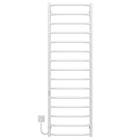 Elektrischer Handtuchwärmer Trapezium P15 500х1600 Deffi edelstahl (Weiss, WD03, Linker Anschluss)