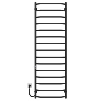 Electric heated towel rail Trapezium P15 500х1600 Deffi stainless steel (Black, JD03, Left connection)