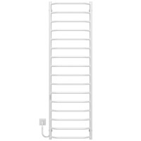 Electric heated towel rail Trapezium P16 500х1700 Deffi stainless steel (White, WD03, Left connection)