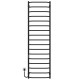 Buy electric heated towel rail Trapezium P17 500х1800 Deffi stainless steel (Black, JD03, Left connection)