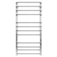 Water heated towel rail Lux P12 600х1100 Deffi stainless steel (Chrome, Bottom connection)