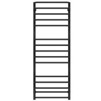 Water heated towel rail Lux P15 600х1400 Deffi stainless steel (Black, Bottom connection)