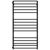 Water heated towel rail Lux P15 700х1400 Deffi stainless steel (Black, Side left connection)