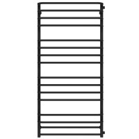 Water heated towel rail Lux P16 700х1500 Deffi stainless steel (Black, Side right connection)
