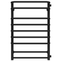 Water heated towel rail Lux P9 500х800 Deffi stainless steel (Black, Side right connection)
