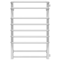 Water heated towel rail Lux P9 600х800 Deffi stainless steel (White, Side right connection)