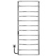 Buy electric heated towel rail Aquamix P12 500х1300 Deffi stainless steel (Chrome, JD03, Left connection)