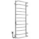 Buy electric heated towel rail Aquamix P12 500х1300 Deffi stainless steel (Chrome, JD03, Left connection)