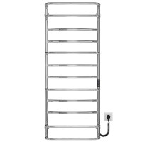 Electric heated towel rail Aquamix P12 500х1300 Deffi stainless steel (Chrome, JD03, Right connection)