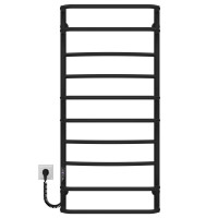 Elektrischer Handtuchwärmer Aquamix P10 500х1100 Deffi edelstahl (Schwarz, JD03, Linker Anschluss)