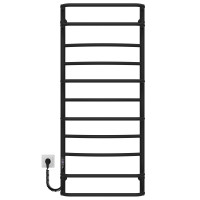 Elektrischer Handtuchwärmer Aquamix P11 500х1200 Deffi edelstahl (Schwarz, JD03, Linker Anschluss)