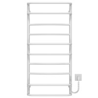 Electric heated towel rail Aquamix P10 500х1100 Deffi stainless steel (White, WD03, Right connection)