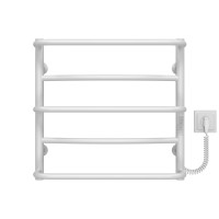 Electric heated towel rail Aquamix P5 400х500 Deffi stainless steel (White, WD03, Right connection)