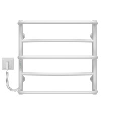 Electric heated towel rail Aquamix P5 500х500 Deffi stainless steel (White, WD03, Left connection)