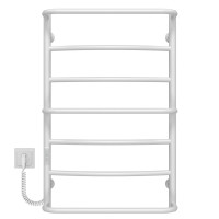 Electric heated towel rail Aquamix P7 500х800 Deffi stainless steel (White, WD03, Left connection)