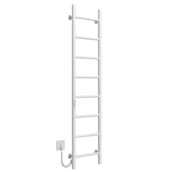 Buy electric heated towel rail Orion P8 200х1400 Deffi stainless steel (White, WD03, Left connection)