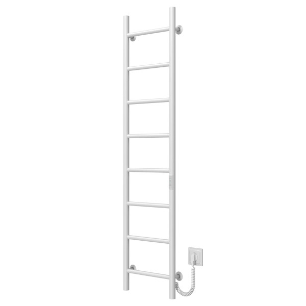 Buy electric heated towel rail Orion P8 200х1400 Deffi stainless steel (White, WD03, Right connection)
