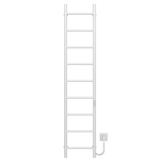 Electric heated towel rail Orion P9 300х1600 Deffi stainless steel (White, WD03, Right connection)