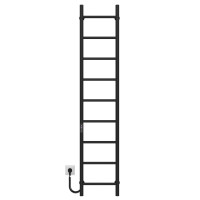 Electric heated towel rail Orion P9 300х1600 Deffi stainless steel (Black, JD03, Left connection)