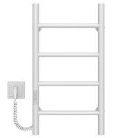 Electric heated towel rail Orion P4 300х600 Deffi stainless steel (White, WD03, Left connection)