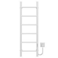 Electric heated towel rail Orion P6 300х1000 Deffi stainless steel (White, WD03, Right connection)