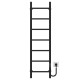 Buy electric heated towel rail Orion P7 300х1200 Deffi stainless steel (Black, JD03, Right connection)