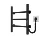 Buy electric heated towel rail Orion P3 400х400 Deffi stainless steel (Black, JD03, Right connection)