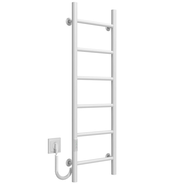 Buy electric heated towel rail Orion P6 400х1000 Deffi stainless steel (White, WD03, Left connection)