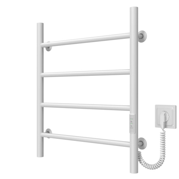 Buy electric heated towel rail Orion P4 500х600 Deffi stainless steel (White, WD03, Right connection)
