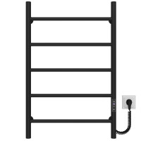 Electric heated towel rail Orion P5 500х800 Deffi stainless steel (Black, JD03, Right connection)