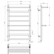 Купити рушникосушарку електричну Терма Плюс П8 500х800 Deffi нержавіюча сталь (Білий, WD03, Праве підключення)