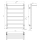 Buy electric heated towel rail Terma P7 500х700 Deffi stainless steel (White, WD03, Right connection)