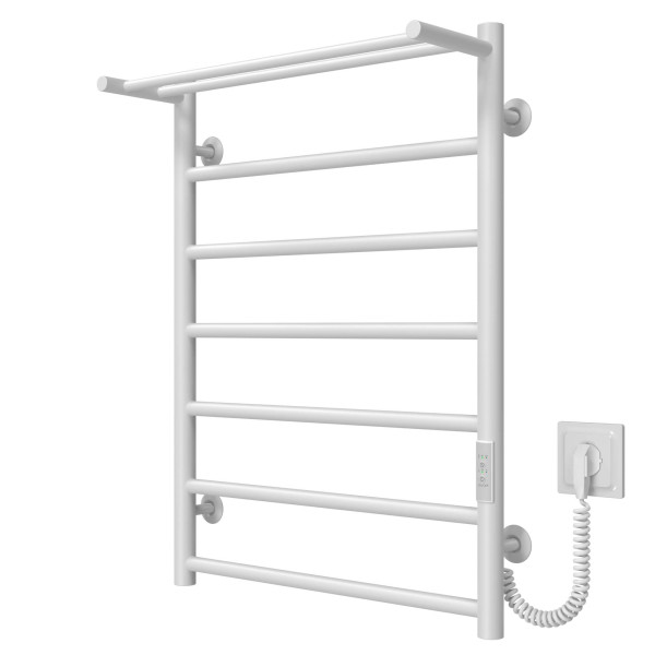 Buy electric heated towel rail Terma P7 500х700 Deffi stainless steel (White, WD03, Right connection)