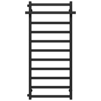 Water heated towel rail Nicolе P11 500х1200 Deffi stainless steel (Black, Side left connection)
