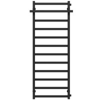Water heated towel rail Nicolе P12 500х1400 Deffi stainless steel (Black, Side right connection)