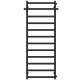 Buy a water heated towel rail Nicolе P12 500х1400 Deffi stainless steel (Black, Side right connection)