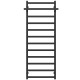 Buy a water heated towel rail Nicolе P12 500х1400 Deffi stainless steel (Black, Bottom connection)