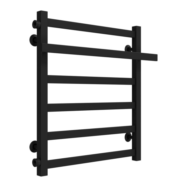 Buy a water heated towel rail Nicolе P6 500х600 Deffi stainless steel (Black, Side left connection)
