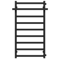 Wasserbeheizter Handtuchhalter Nicolе P9 500х1000 Deffi edelstahl (Schwarz, Seitlicher rechter Anschluss)