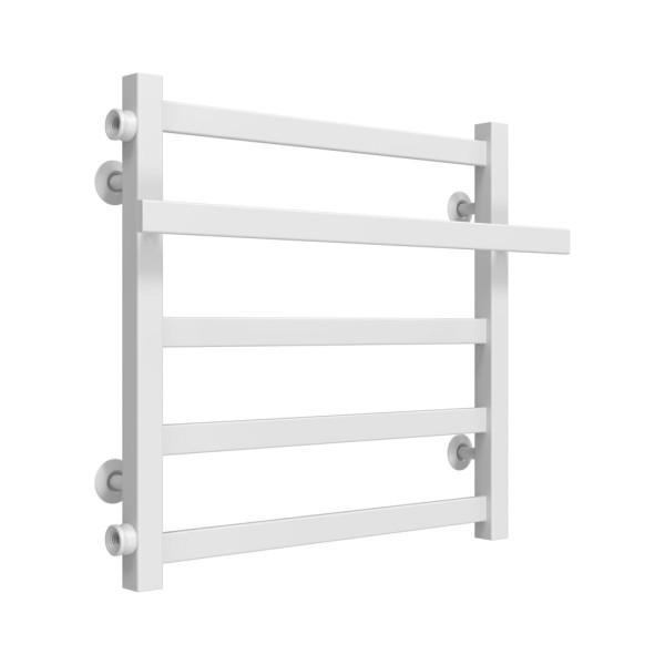 Buy a water heated towel rail Nicolе P5 500х500 Deffi stainless steel (White, Side left connection)