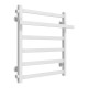 Buy a water heated towel rail Nicolе P6 500х600 Deffi stainless steel (White, Side left connection)