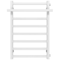 Water heated towel rail Nicolе P8 500х800 Deffi stainless steel (White, Side right connection)