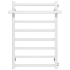 Water heated towel rail Nicolе P8 500х800 Deffi stainless steel (White, Side right connection)