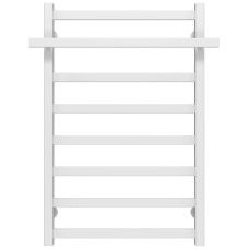 Water heated towel rail Nicolе P8 500х800 Deffi stainless steel (White, Bottom connection)