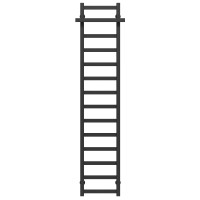 Water heated towel rail Nicolе P14 400х1600 Deffi stainless steel (Black, Bottom connection)