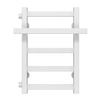Water heated towel rail Nicolе P5 400х500 Deffi stainless steel (White, Side left connection)