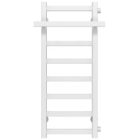 Water heated towel rail Nicolе P8 400х800 Deffi stainless steel (White, Side right connection)
